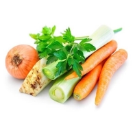 Bandeja de verduras puré